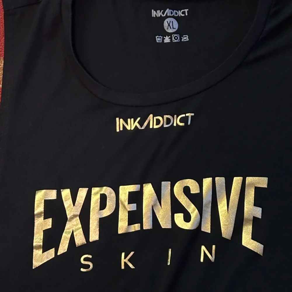 Ink Addict Expensive Skin Black and Gold Muscle Tank Size XL - Picture 3 of 6